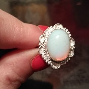 Sterling silver and moonstone ring
